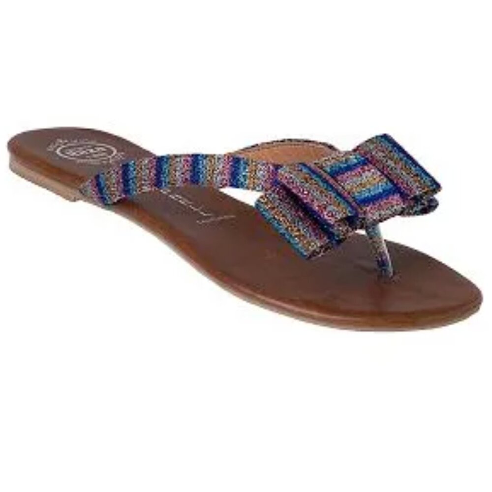 Jeffrey Campbell Bowie Flip Flop Sandals, Multicolor Metallic, Size 8 NWOT